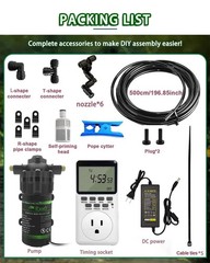 Automatic Reptile Misting System with Timer & 6 Adjustable Nozzles for Terrarium