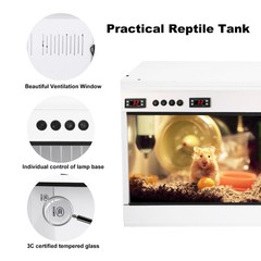 Reptile Enclosure Screen Cage With Temperature Control 110V 39″ X 16″ X 16″