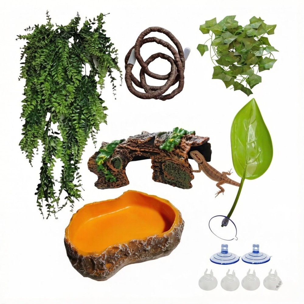 Bearded Dragon Tank Accessories, Terrarium Decor, Ball Python