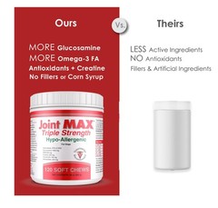 Joint MAX Triple Strength HypoAllergenic Soft Chews for Dogs Hip and Joint S…