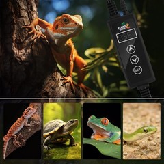 LUCKY HERP Reptile Dimming Thermostat, PID Heat Lamp Temperature Controller…