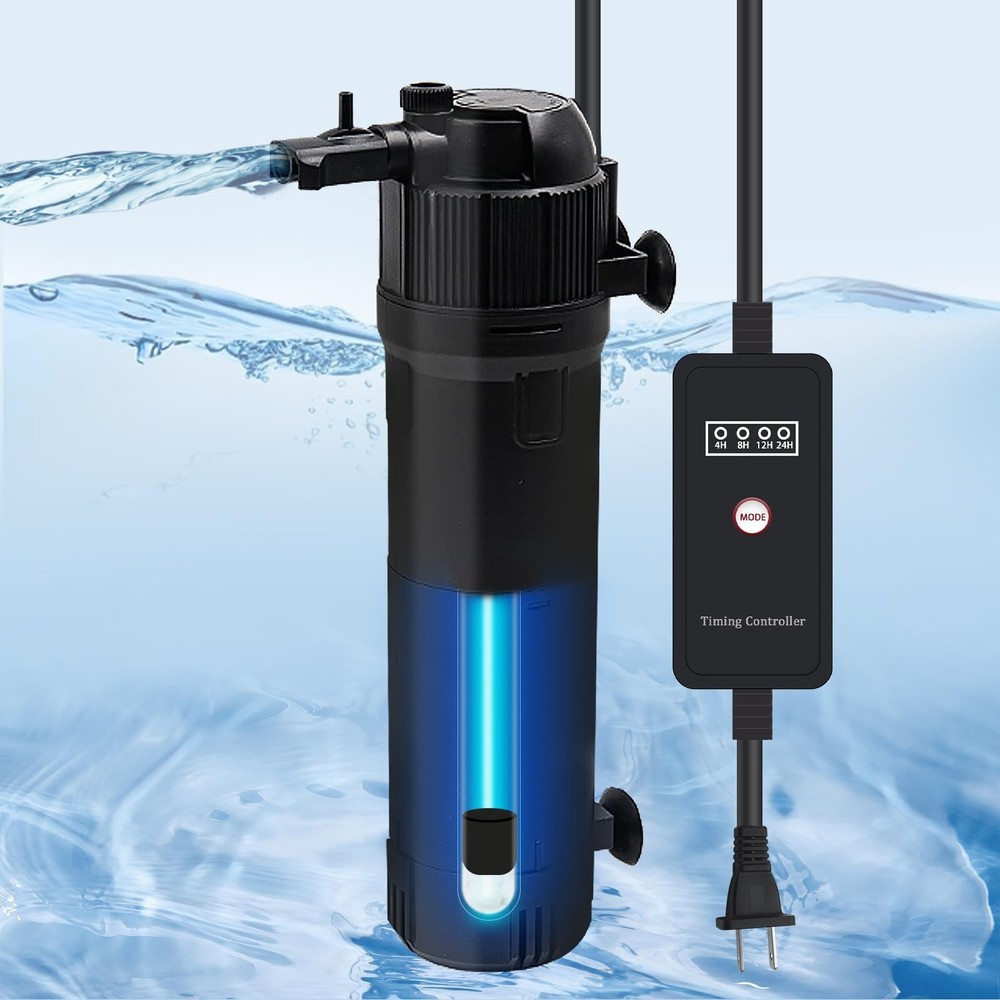 Aquarium Filter Fish Tank Filter with U-V Light, Submersible Aquarium Filter …