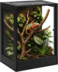 24″ X 18″ X 36″ Tall Reptile Terrarium, 65 Gallon Glass Chameleon Cage, Vertical