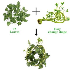 Reptile Vines Plants for Terrarium, Flexible Vines Jungle Climbing Branch