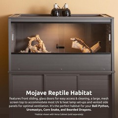New Age Pet ECOFLEX 48″ Wide Large Reptile Habitat for Snakes Tortoises Lizards