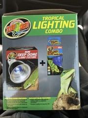 Zoo Med Reptile Mini Deep Dome Tropical Terrarium Lighting & Light Bulb Combo