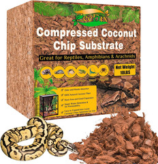 10LB Coco Fiber Chips Substrate Reptiles 72 Quart Coconut Husk Mulch Bricks Ball