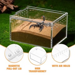 3 Pieces Reptile Tarantula Enclosure Case for Scorpion Breeding Tank