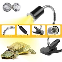 REPTI HOME Turtle Basking Light (Cycle Timer), Tortoise Lamp UVA UVB Heat Bul…