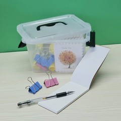 Small Plastic Storage Box, 6-Pack 3 Liter Storage Bins with Lid 3 L