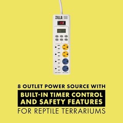 Reptile Habitat Lighting & Heating Power Center with 4 Alternating Outlets