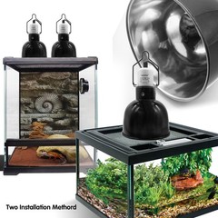 Reptile Light Fixture 2 Pack 5.5 Inch Deep Dome Lamp Fixture,Optical Reflecti…