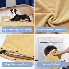 GOTOQOMO 20″x 32″ Pet Heating Pad, PVC Material Waterproof Pet Heating Pads w…