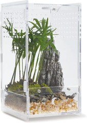Acrylic Clear Reptile Habitat Enclosure Terrarium with Latch ，Perfect for Amp…