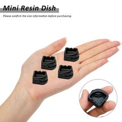 6 Pack Black Spider Micro Water Bowls Mini Resin Dish Set
