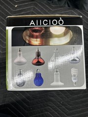 Aiicioo Dual Reptile Light Fixture – Bearded Dragon Light Fixture Double Reptile