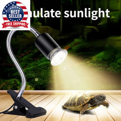 50W Halogen Bulb Included Reptile Heat Lamp Adjustable Gooseneck Aquarium Tank H