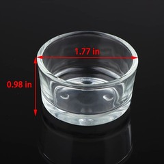 6 Pcs Glass Reptile Feeding Bowl Food Basin Tray Container Water Dish Cup for…