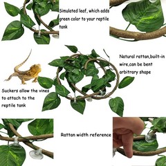 Hamiledyi Reptile Moss Cave Hide,Crested Gecko Habitat Hammock Green