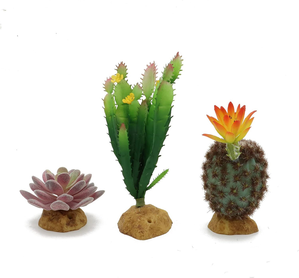 Reptile Plants Succulent, Artificial Desert Rain Forests Plants for Lizard Beard