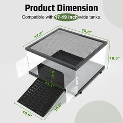 Above Tank Turtle Basking Platform for for 17-19 Inch Aquariums
