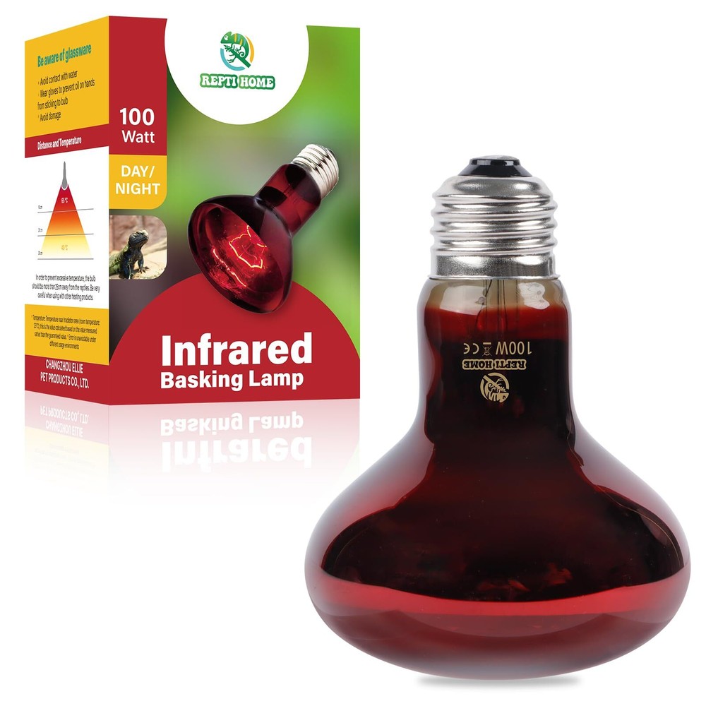 Reptile Red Heat Lamp Bulb – 100W Infrared Basking Spot Light