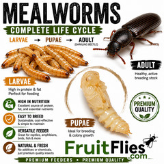 Live Mealworms 1000 Count – Fresh Feeder Insects for Reptiles & Birds