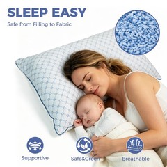 Adjustable Bed Pillow King Size for Sleeping, Soft and Supportive Bed Pillow …