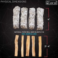 JL Local Smudge Kit Refill – White Sage & Palo Santo for Smudging, Healing, P…