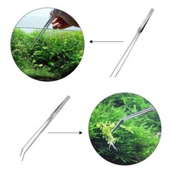 Feeding Tongs 2pcs Stainless Steel Aquarium Long Tweezers 27cm/10.6 inches St…