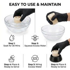 Dubia Roach Water Dish,Tiny Feeding Dish with 5 Luffa Inserts for Isopods, Sp…