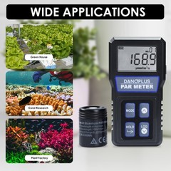 DANOPLUS PAR Meter, Par Meter for Reef Tank IP68 Waterproof Aquarium PAR Meter,