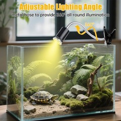 REPTI HOME Turtle Basking Light (Cycle Timer), Tortoise Lamp UVA UVB Heat Bul…