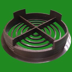8x Brown Vivarium Reptile Push Fit Circle Air Vent, 110mm Width, 100mm Hole