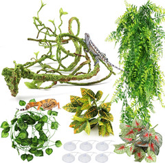 Reptile Plants, Terrarium Hanging Plant Vines Artificial Leaves Reptile Hide, Le
