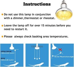 High Intensity 125W Reptile Basking Lamp – All-in-One UVB UVA Light Source