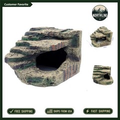 Stylish Resin Hiding Cave for Reptiles – Modern Décor for Terrariums & Aquariums