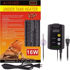 Aiicioo Under Tank Heater Thermostat – Reptile Heating Pad with Temperature C…