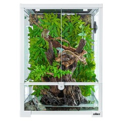 30 Gallon Reptile Tank 18″ x 18″ x 24″ Reptile Terrarium, Full View Glass Ter…