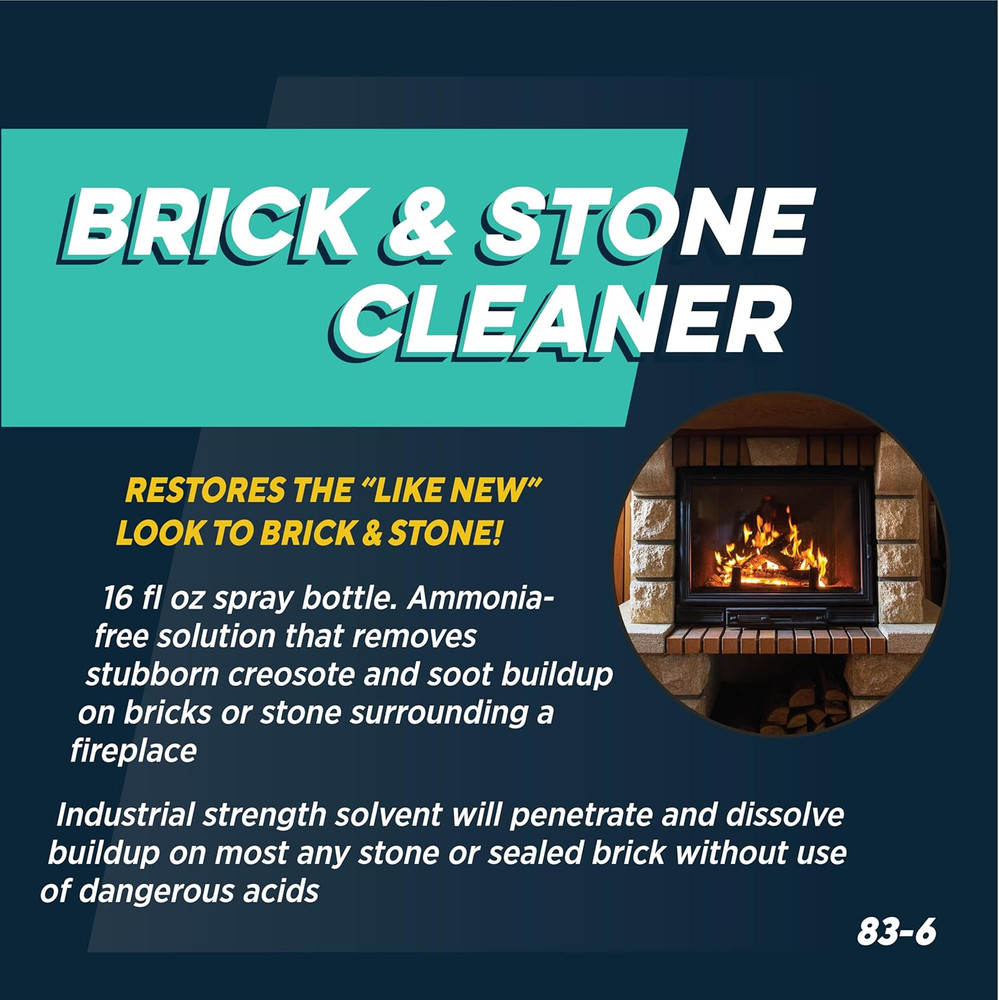 Rutland Brick and Stone Cleaner for Fireplace, Fire Brick, Terracotta, Marble…