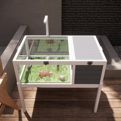 Large Wooden Reptile Habitat with Observation Window & Lamp Holder