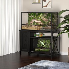 Herture 40-120 Gallon Reptile Tank Stand with Power Outlet, Terrarium Stand with