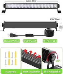 42W LED Black Light Bar, IP66 Waterproof Blacklight Bar with 6ft