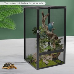 Enclosure, 17.7*17.7*31.5”, Reptile Pet Feeding Net Box
