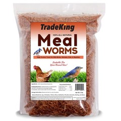 2 LB Dried Mealworms High Protein Treat For Wild Birds Chicken Fish Reptile