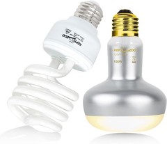 Reptile Heat Lamp Combo Pack with Dual Reptile Lig