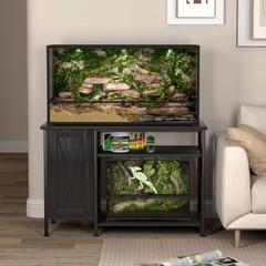 Herture 40-120 Gallon Reptile Tank Stand with Power Outlet, Terrarium Stand with