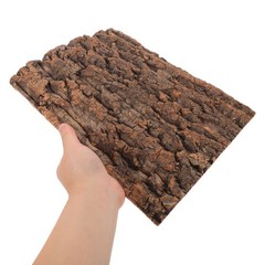 2Pcs Reusable Cork Bark Terrarium Background Light Brown Reptile Habitat Decor