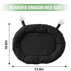 Bearded Dragon Soft Bed with 3Pcs Reptiles Harness and Leash Set, Reptile Was…