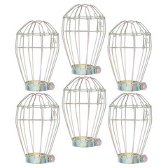 6Pcs Reusable Iron Reptile Cage Lampshade Golden Heat Lamp Protector
